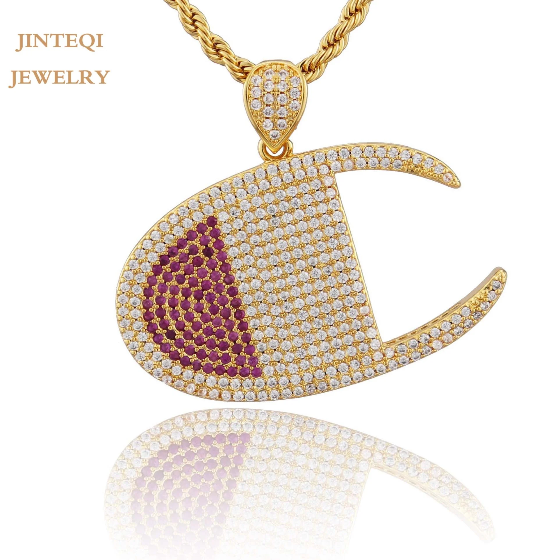 

The new fashion jewellery full stone simple Pendant Necklace jewelry sets gift Cubic Zirconia 18k gold plated fine jewelry set, White/gold