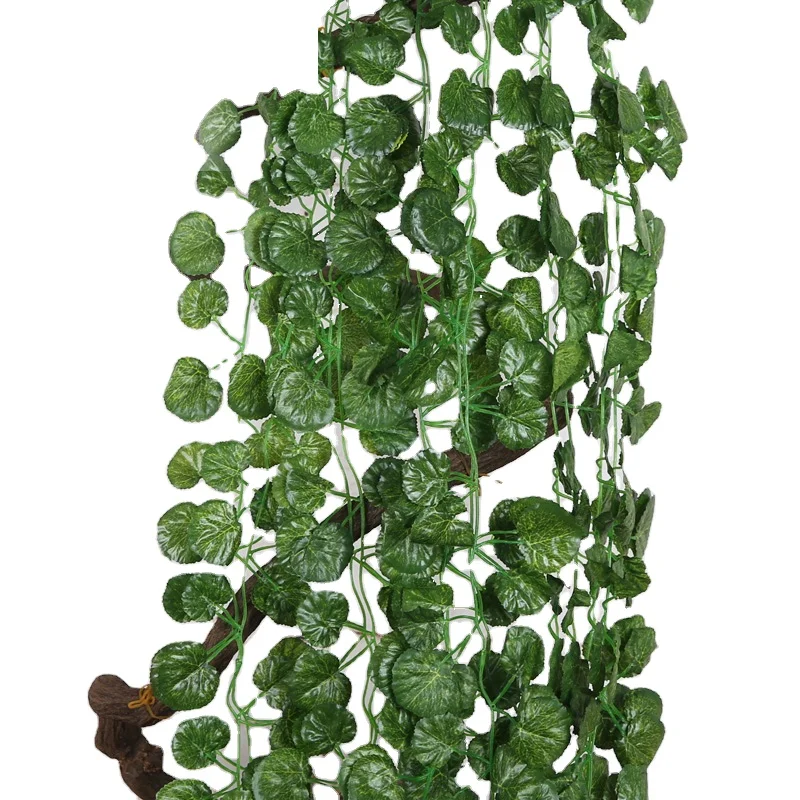 

12PCS/Bag Amazon Hot Selling Plastic Artificial Plants New Arrival Hitom Leaves Plant Artificial Vines