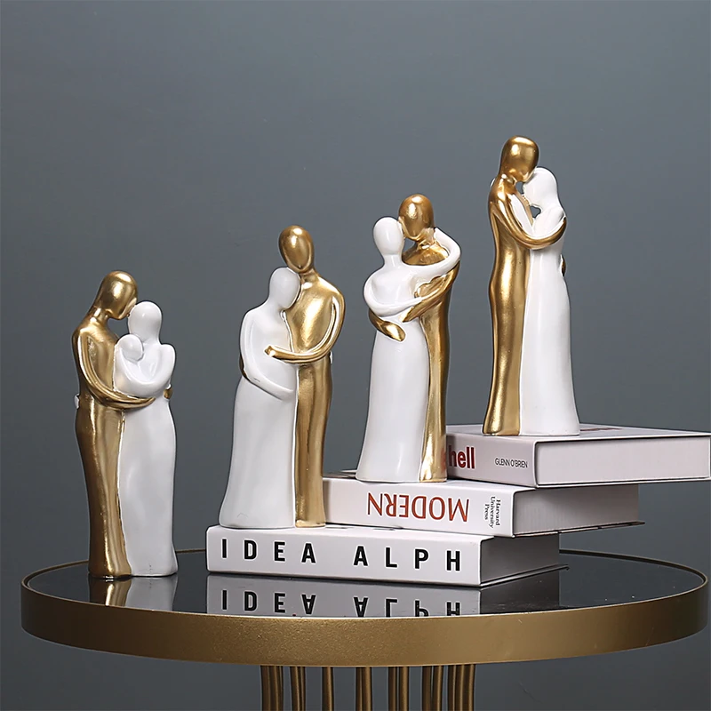 

Modern wedding decorations resin statue handicraft abstract love life ornaments