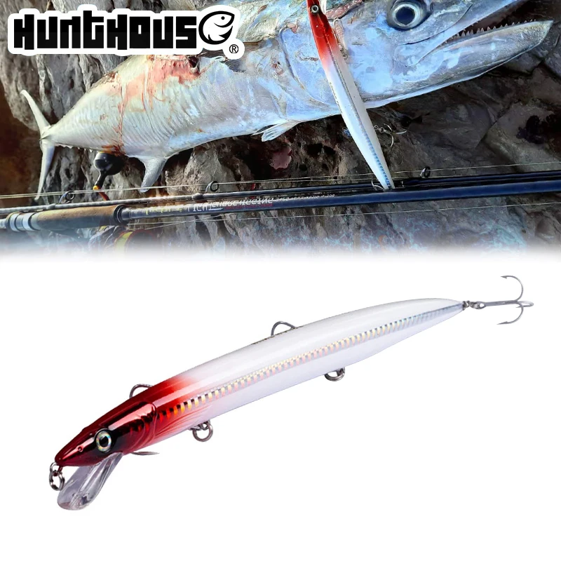 

Hunthouse sea trout oem fishing bait wobbler baits long casting 143mm floating minnow fishing lure