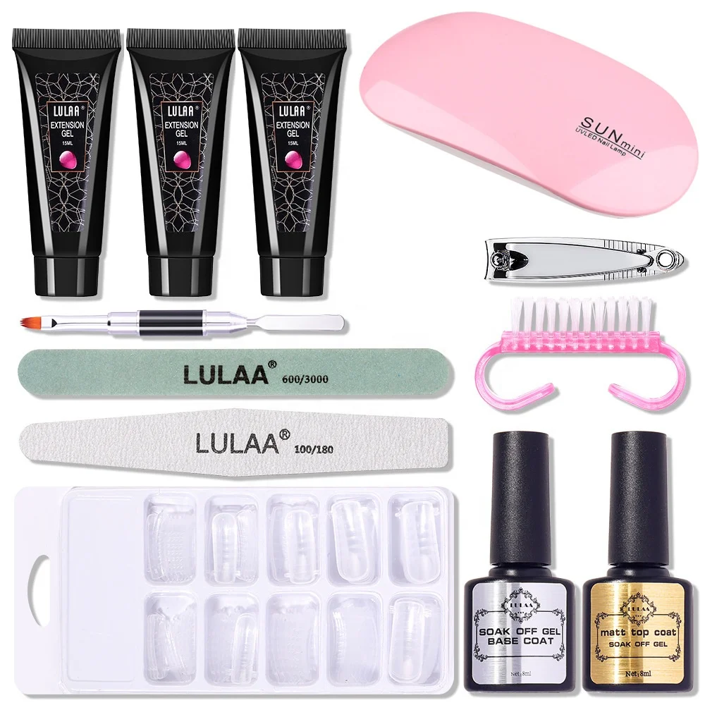 

15ml Nail Art Special Extension Glue Set UV Gel Cross-border Hot Sale Nails Extension Fake Nail Patch Set, As picture shown