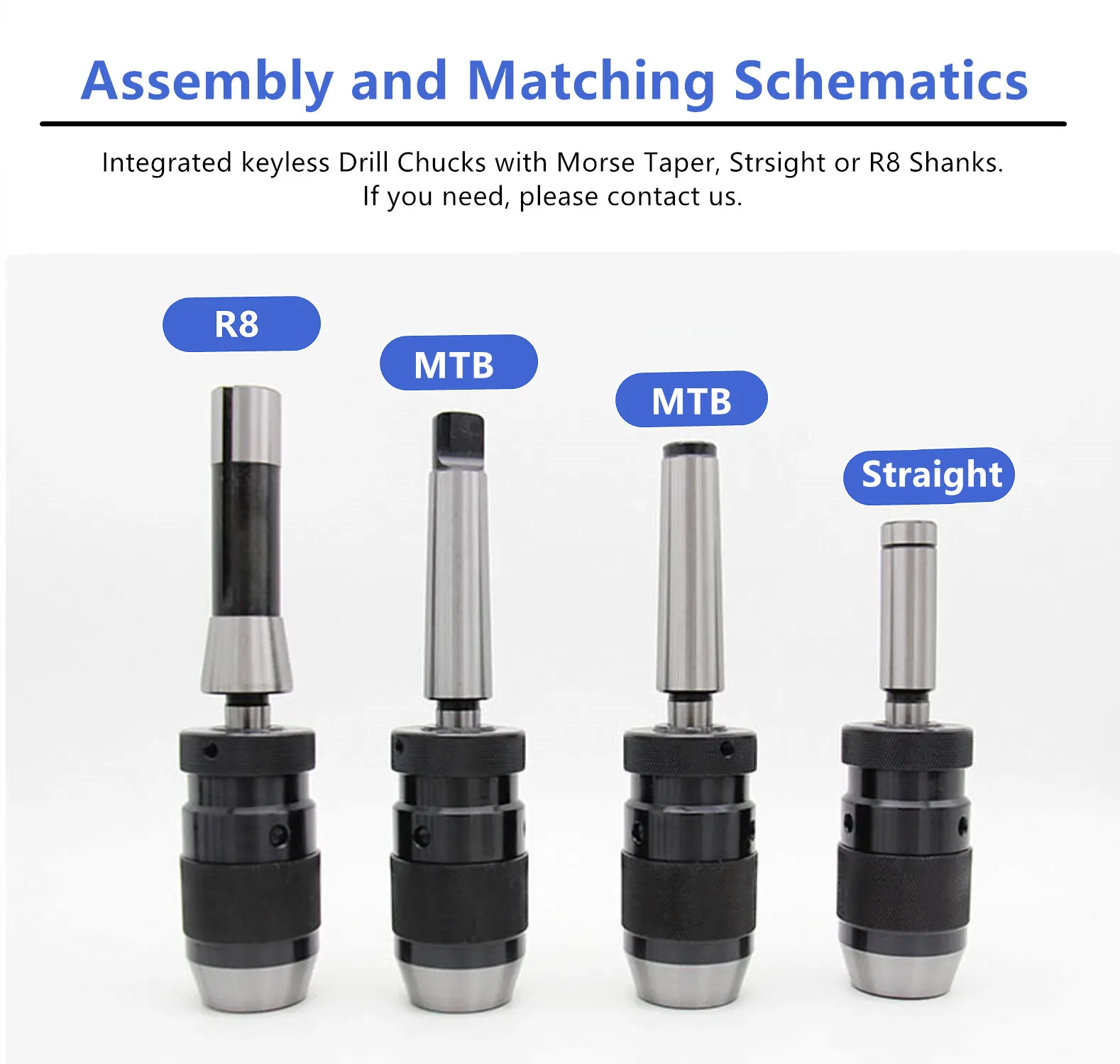 Keyless Drill Chucks with Thread hole 6mm/10mm/13mm/16mm - Keyless Drill Chucks - 4