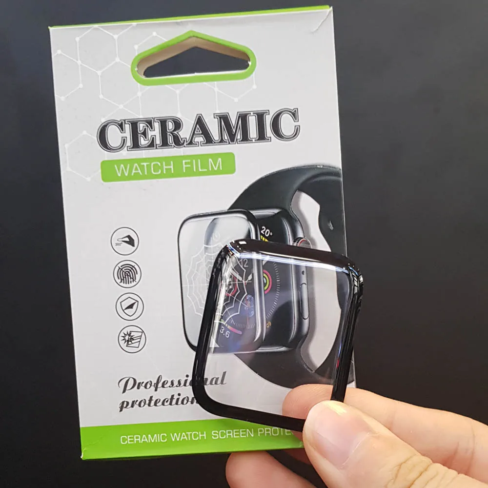 

Bubble Free Flexible Smart Watch Screen Protector for Apple i watch Screen Protector, Black