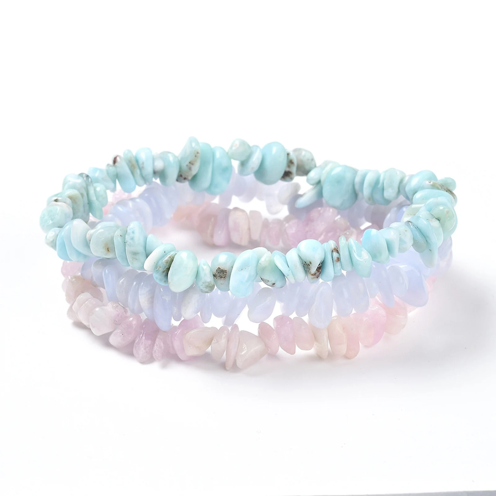 

PandaHall Mixed Stone Beaded Stretch Bracelets Sets