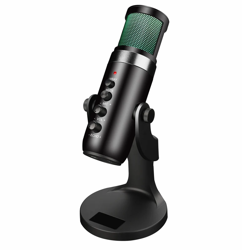 

Stream Professional Live Streaming Fame RGB Light Effect Mic Gaming USB Microphone