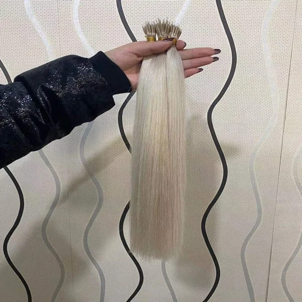 

Pre Bonded Human Hair Nano Link Extensions Single Donor Virgin Hair 1g/strdand 100gram 20inch Nano Ring Hair Extensions, All color are available