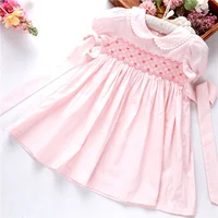 

summer wholesale smocked clothing girl dress floral baby frock clothing children clothes boutiques wholesale ready made 3166553
