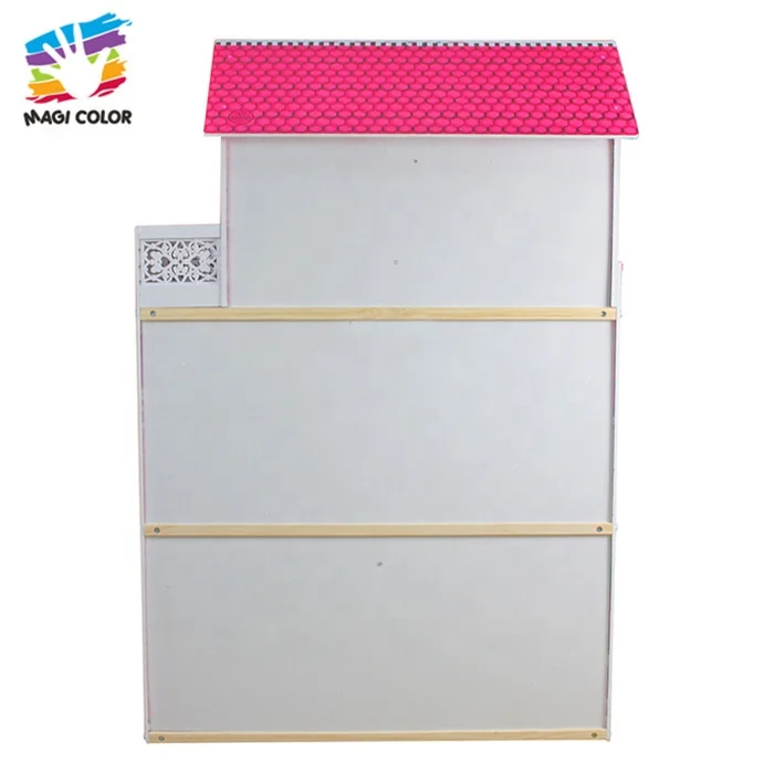
Ready To Ship pink wooden simulation baby doll house with low price W06A101 