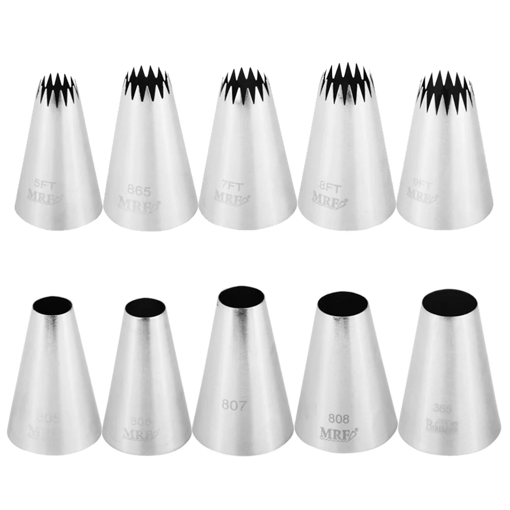 

Cake accessories 304 stainless steel cake decorating supplies kit large pastry nozzles piping icing tips cake nozzle baking tool
