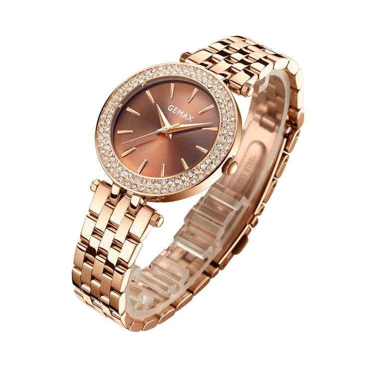 

Lady wrist watch Luxury Crystal Women watch factory supply fashion style diamond Waterproof Quartz watch