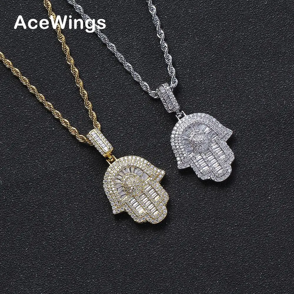 

CN244 Men Brass Setting CZ Pendant Iced Out Cubic Zircon Necklace Hip Hop gift Jewelry bling bling