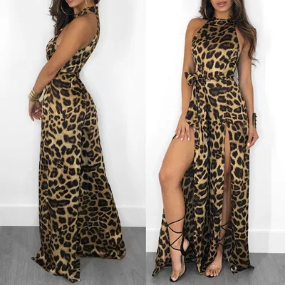 

F10922A 2020 Ebay hot style fashion leopard print sexy jumpsuit for women, As picture