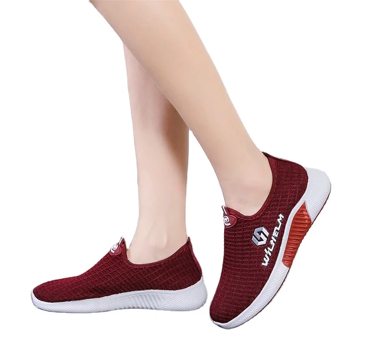 

Custom Logo Women Breathable Shoes Mesh Running Flats Athletic Sneakers Women Shoes