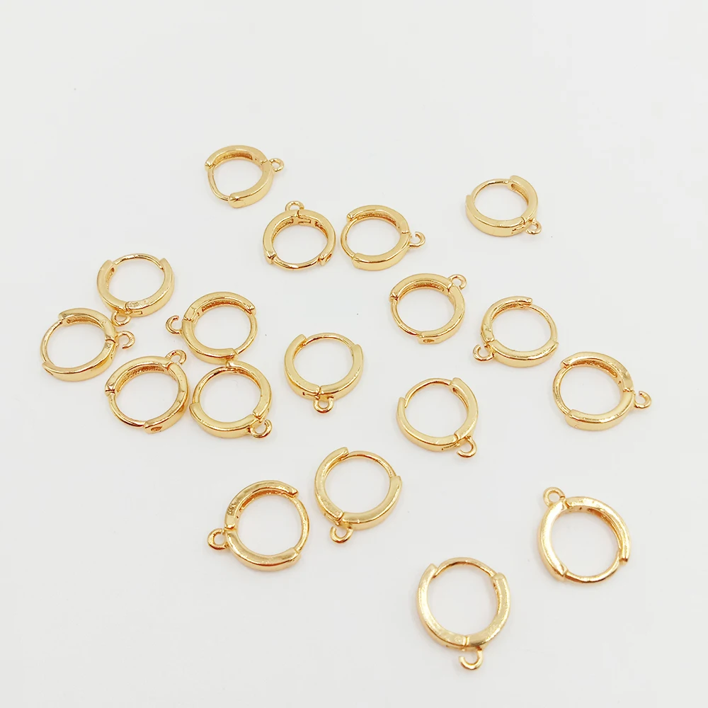 

bulk price wholesale Jewelry Findings drop earring LOOP, DIY Earrings Accessories,brass with real 24k gold plating