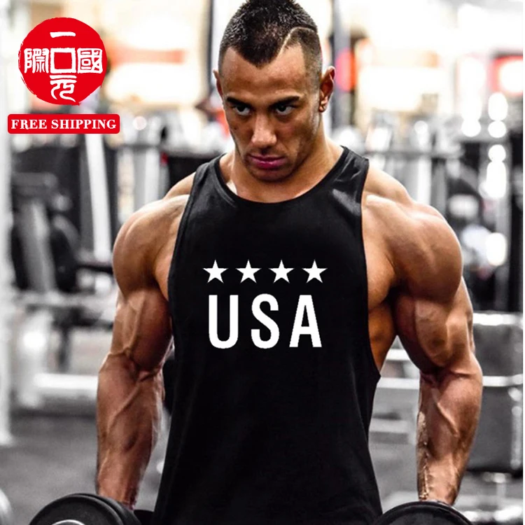 

Fitness and bodybuilding training vest sweat-absorbent tight-fitting men's vest