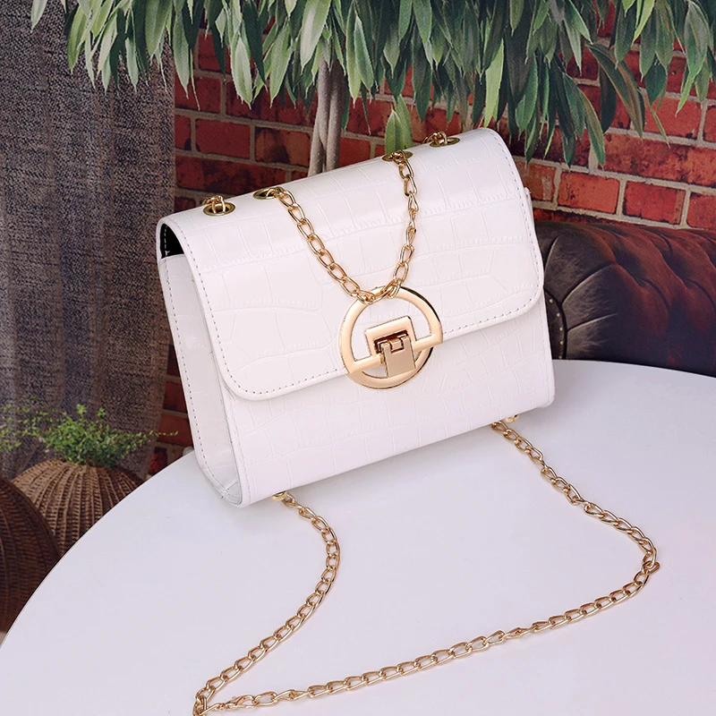 

Crocodile Pattern Cross Body Bags Women Chain Shoulder Small Crossbody Bag