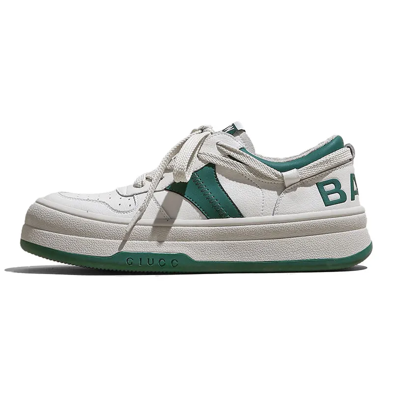 

Classic Stylish white Leather Casual skateboard Shoes For woman