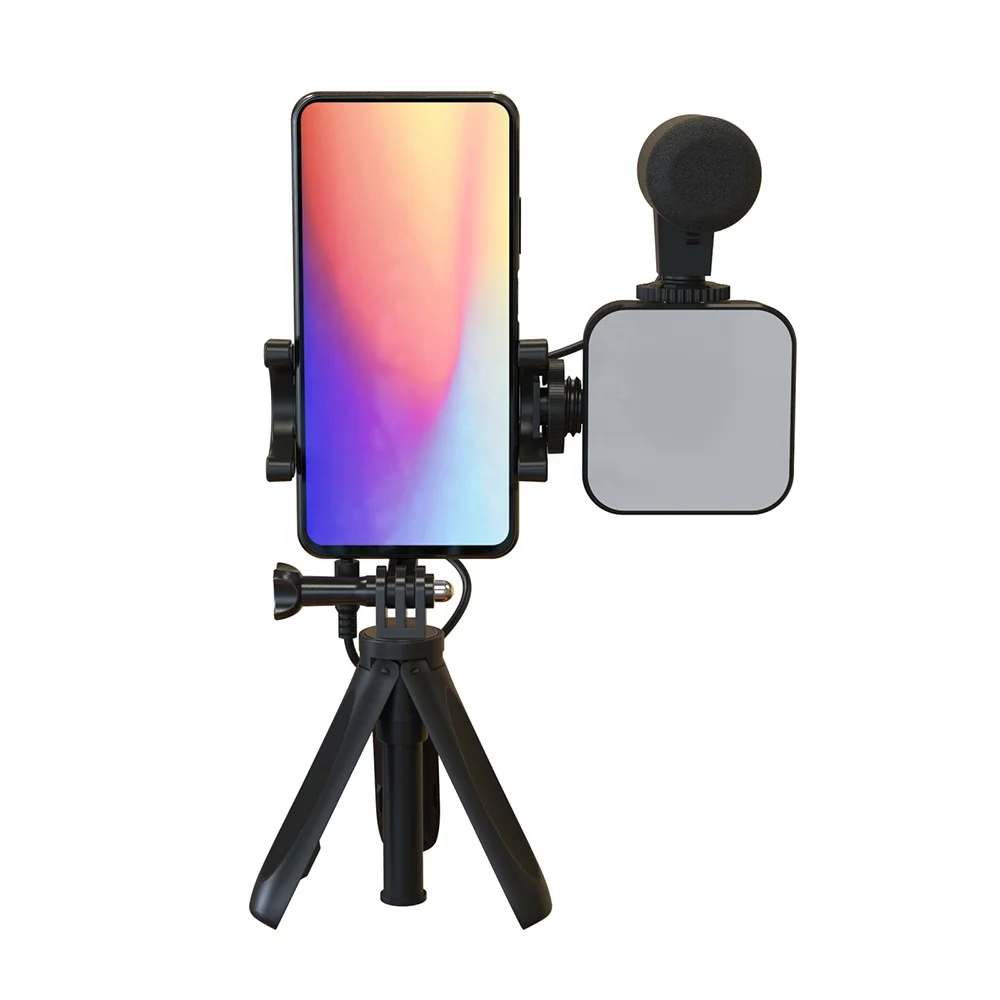 

ST48N LED Video Light Mic Tripod Kit Remote for Phone Camera Video Vlogging Photography for Tik Tok Studio Lights