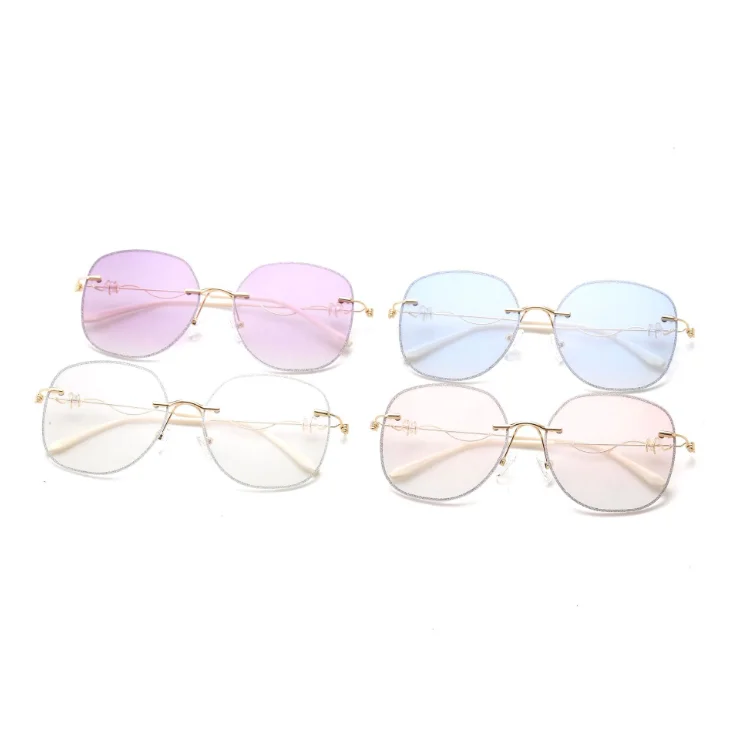 

wholesale high quality Frame Fashion Metal Unisex Popular Square Stainless Sunglasses