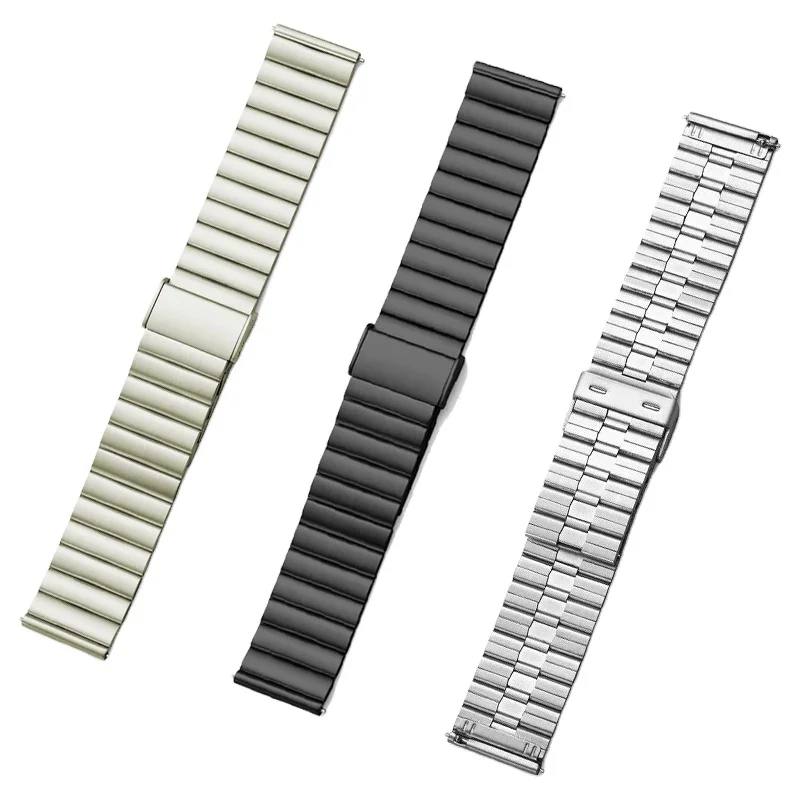 

Stainless Steel Straps for 20mm 22mm Smart Watches Luxury Metal Straps for Samsung Galaxy Watch 3 4 5 Metal Watch Bands