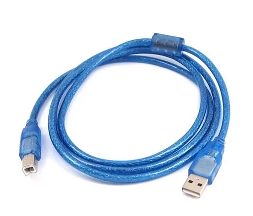 

High Quality USB cable AM to BM USB2.0 print Shielded Printer Scanner Cable transparent blue cable