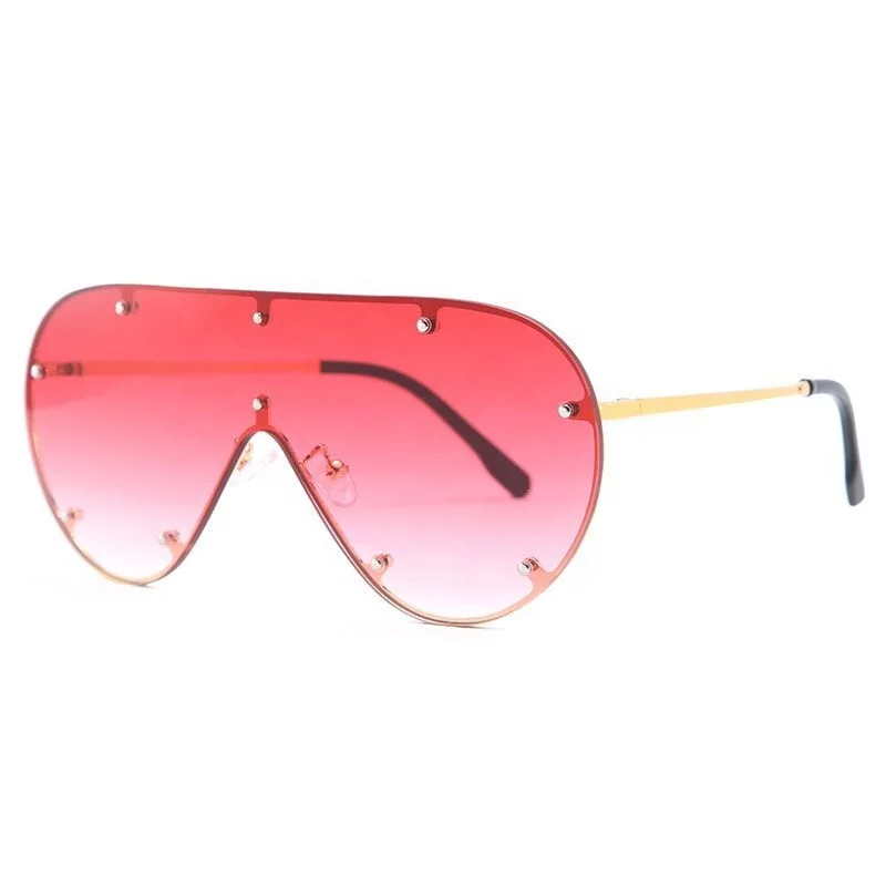 

New Style Street Women Sunglasses 2021 Lady Fashion Rimless Egg Frame Airman Sun Glasses, Custom colors