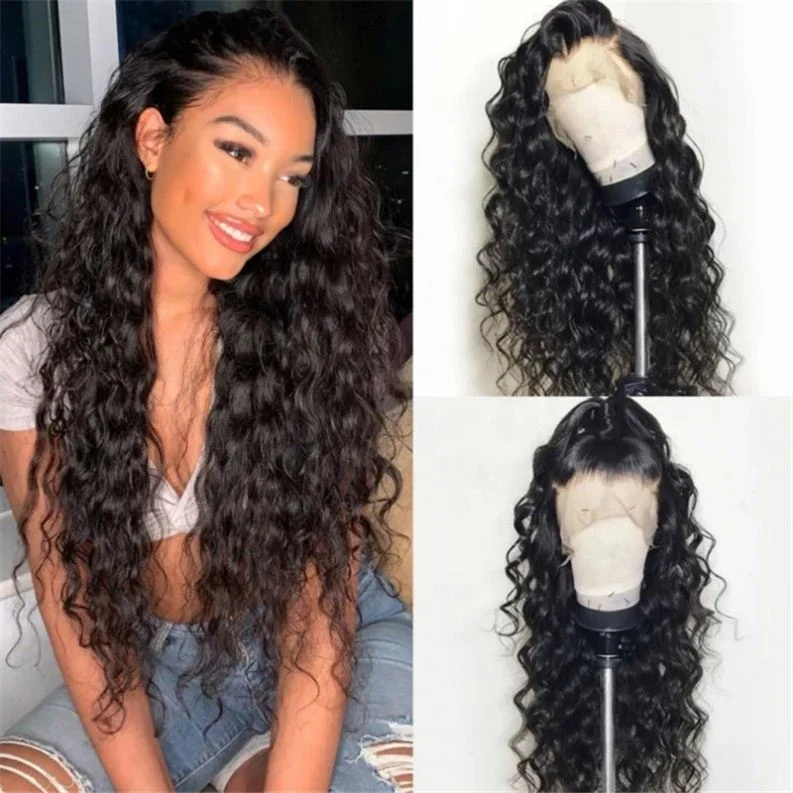 

Women Synthetic Wigs Natural Black Deep Curly Long Hair European and American Wigs For Women, Pics