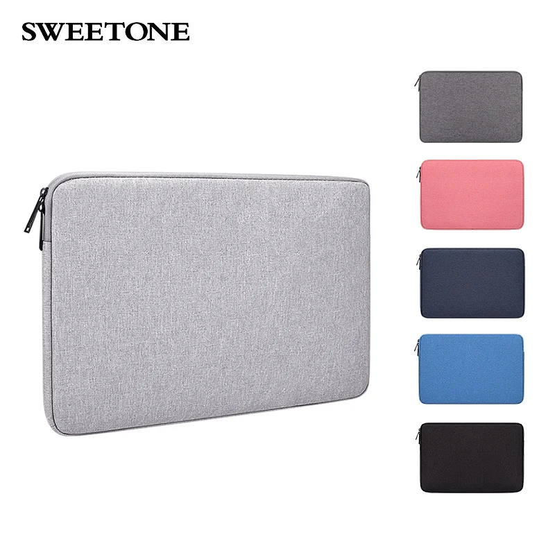 

11 12 13 14 15 15.6Inch Laptop Bags Felt Notebook Laptop Sleeve Bag Pouch Case, Navy/pink/black/light blue/gray/dark gray