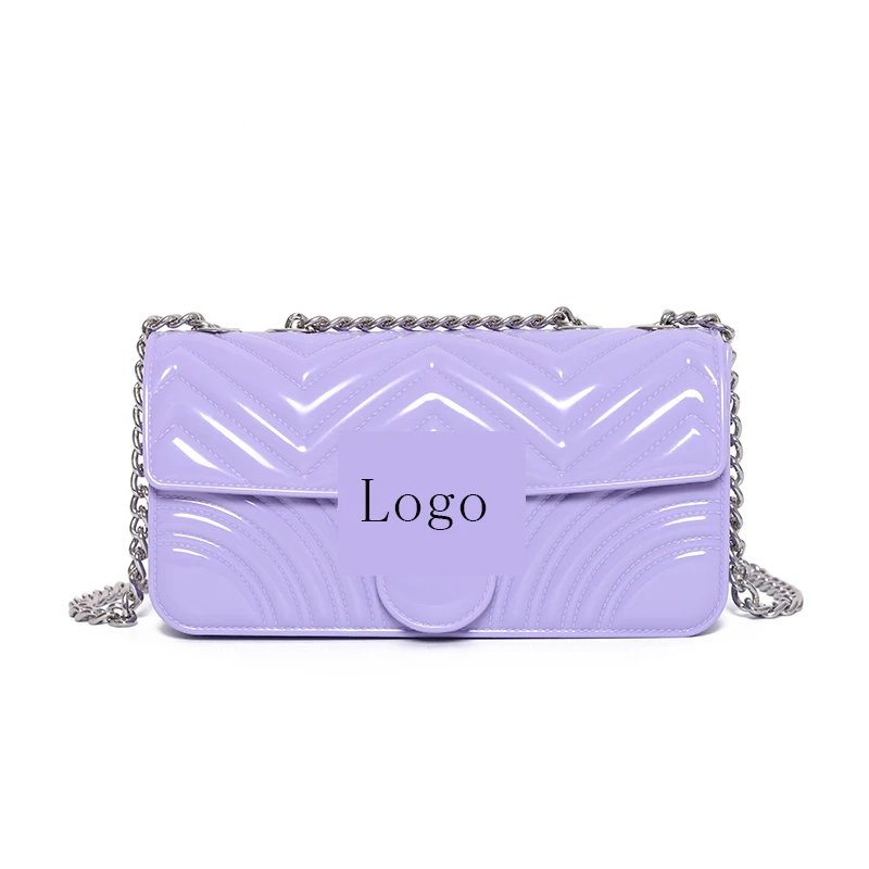 

New Arrival jelly women's bag jelly purse and handbag chain shoulder bag, 6 color