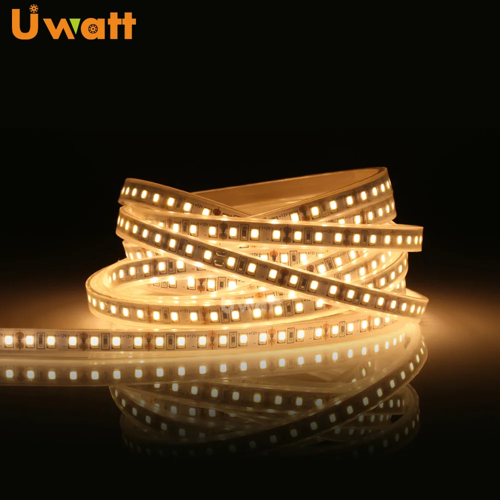 8mm White FPCB IP67 Casing PU 120 leds 1 Meter Luces LED Strip Light 12W 14.4W