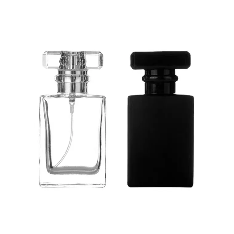 

Hot Sales Luxury Clear Black Cosmetic Empty Square Perfume Refillable 5ml 10ml 30ml 50ml 100ml Glass Bottles