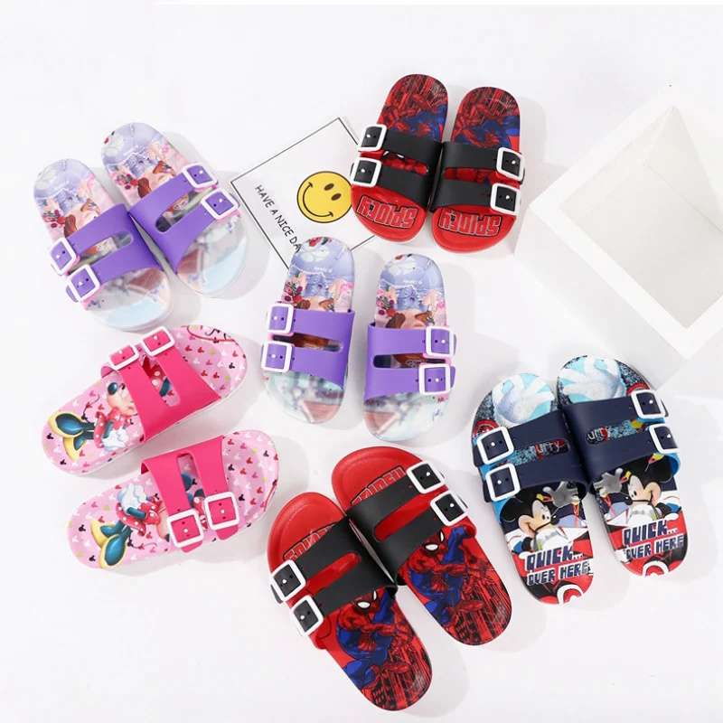 

New kids shoes Children slippers Cartoon designer style rubber slippers Non-slip soft bottom