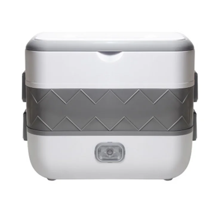 

Multi functional 2L Heating Thermal Thermos Cooking Lunch Box 304 Stainless Steel Electric lunch box, White with gray