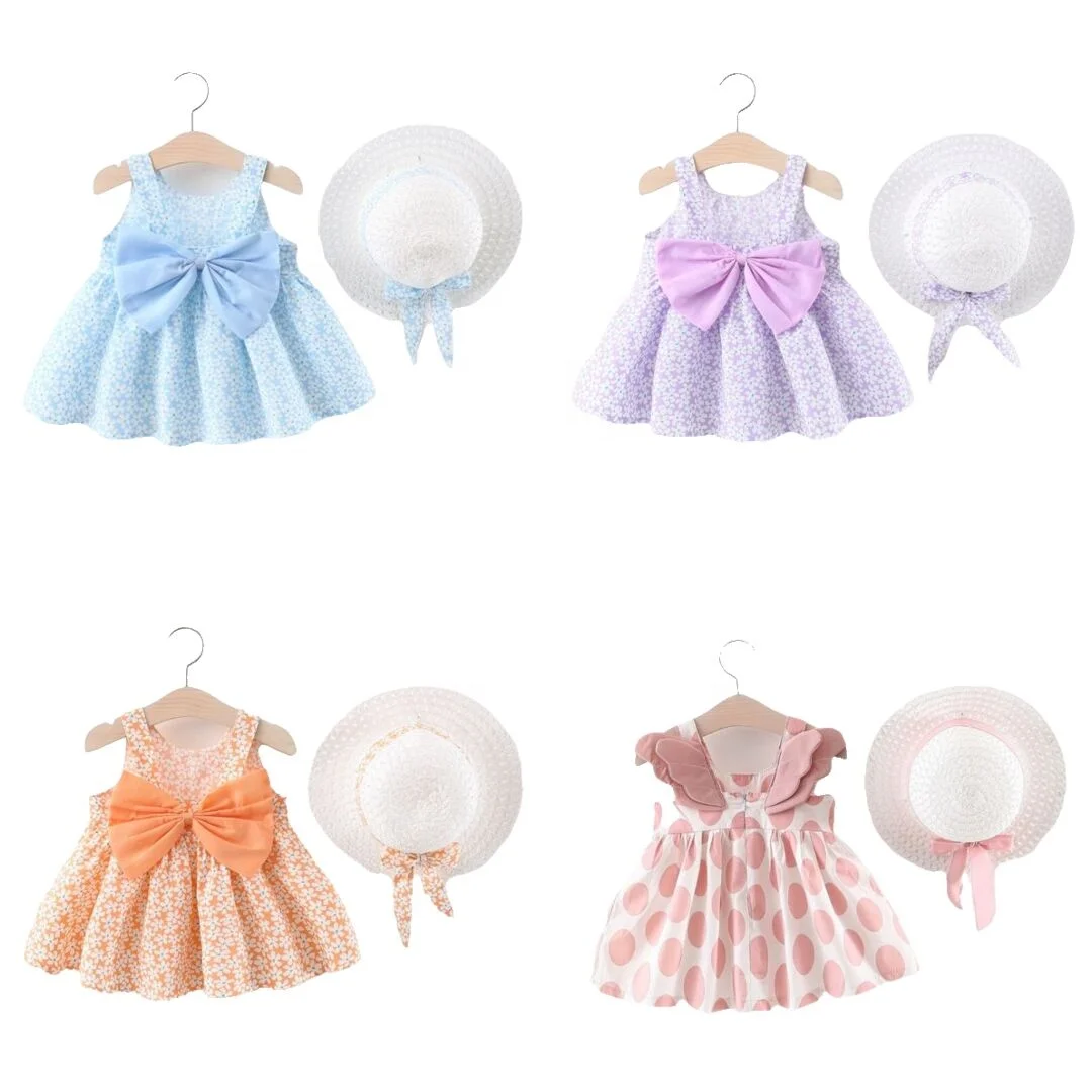 

Kids design short sleeve baby girls dress children summer dresses