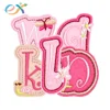 Children kids clothes custom baby embroidered patches letter a c m embroidery patch