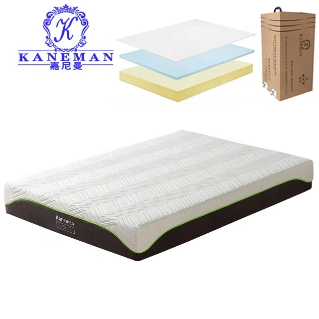 

Popular Colchones 10 inch queen size roll up memory foam hybrid mattress in a box