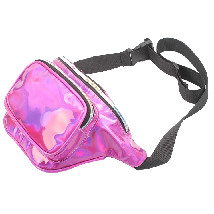 

Custom Waist Bag Women Fashion Fanny Pack Zipper Waterproof Chest Pack Bum Bag Beach Purse Hologram Laser Waist Bags, As photo