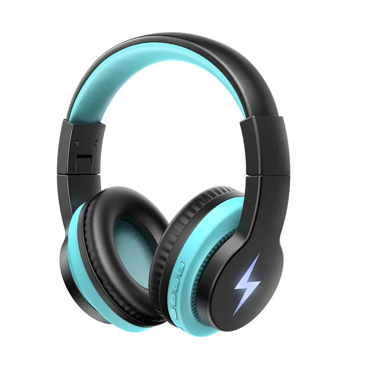 

Foldable Stereo Headset with Noise Cancelling Microphone Over-Ear Light Up Children Headphones Wireless Kids Headsets