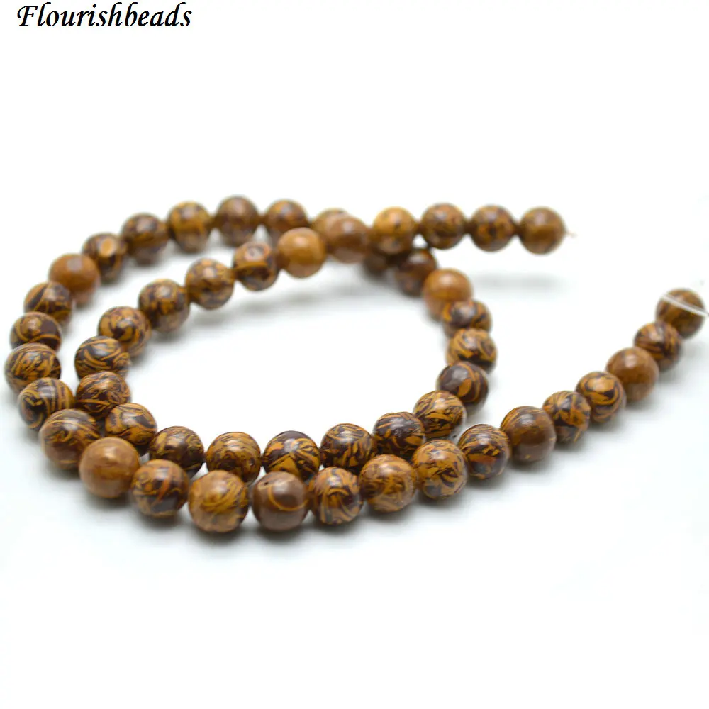 

6mm 8mm 10mm Natural Rubber Jasper Stone Round Beads Wholesale Beads supplier