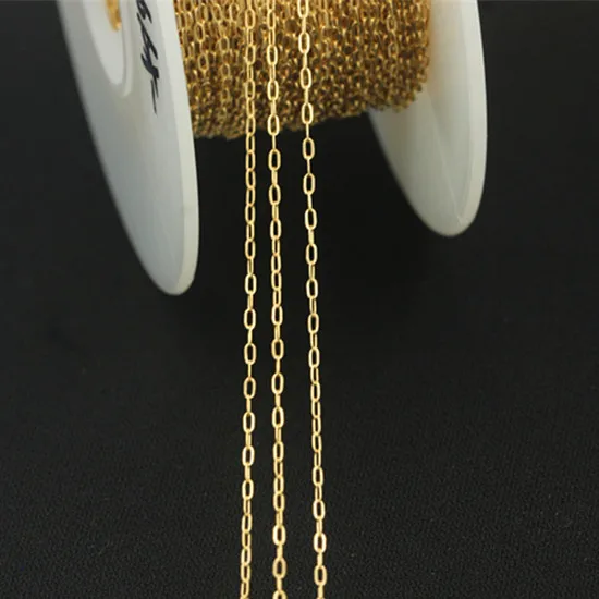 

DIY 14K Gold Filled Loose Chain Bracelet Necklace Accessories Supplier