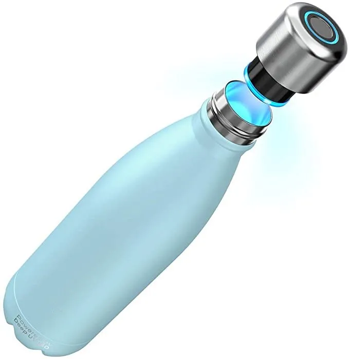 

2.0 UV Water Purifier Self Cleaning 17 oz Stainless Steel Insulated Water Bottle Turns Water Source Into Clean Drinkable