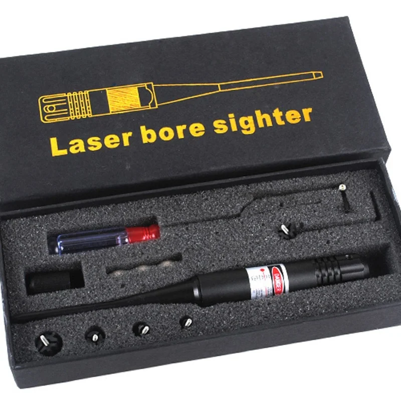 

. 22 . 50 Caliber Red Dot Laser Bore Sighter Caliber Rifle Gauge Bore sight Red Dot Laser Boresighter Bore Sighter /switch, Black