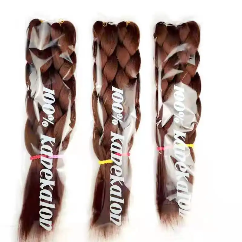 

2021 New Fashion Factory Natural Color Blond Bundled Wig Hair Braided pre stretch jumbo super x braids wigs