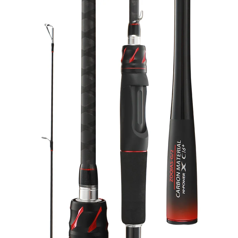 

Jetshark New 1.8m 1.98m 2.1m 2.4m 2.7m Fishing Pole M Action Carbon Spinning Baitcasting Lure Fishing Rod