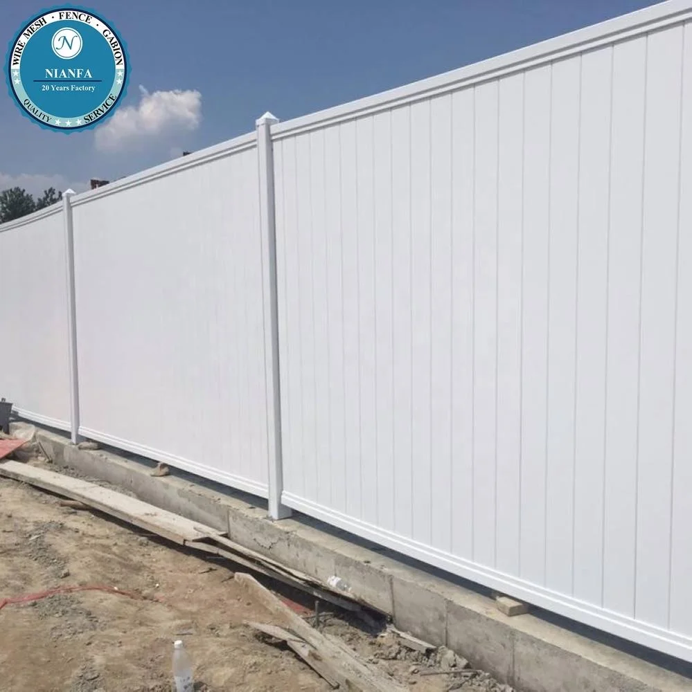 

plastic panel house garden privacy fence, White
