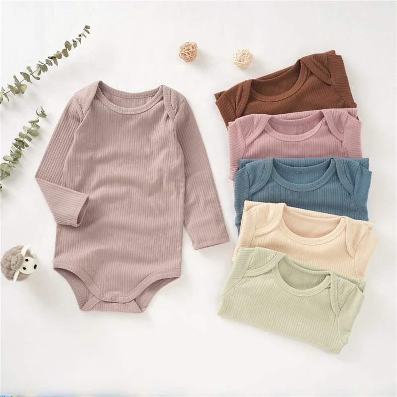 

Hot Sale Organic Cotton Baby Romper Long Sleeve Newborn Baby Rompers