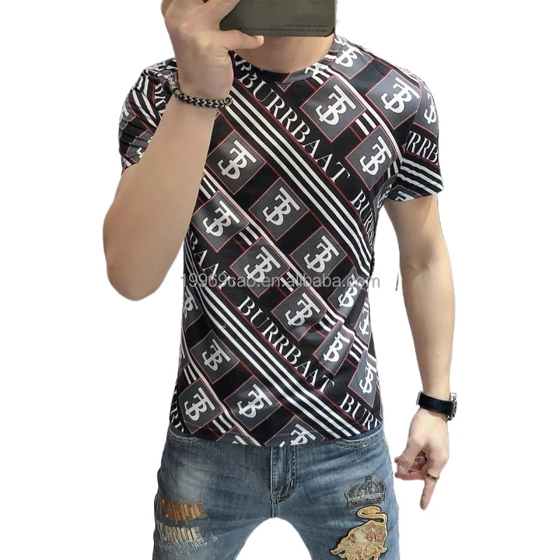 

Latest men's casual sewing Shirt Short Sleeve T-Shirt, Customized color