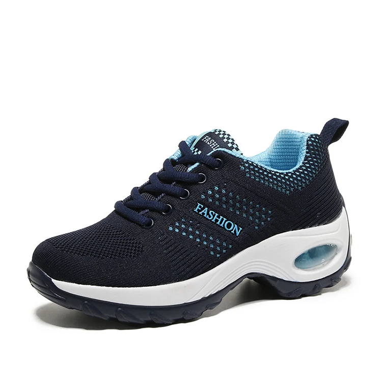 

Fashion women's breathable sneakers air cushion shoes sports walking ladies jogging knitted sneakers