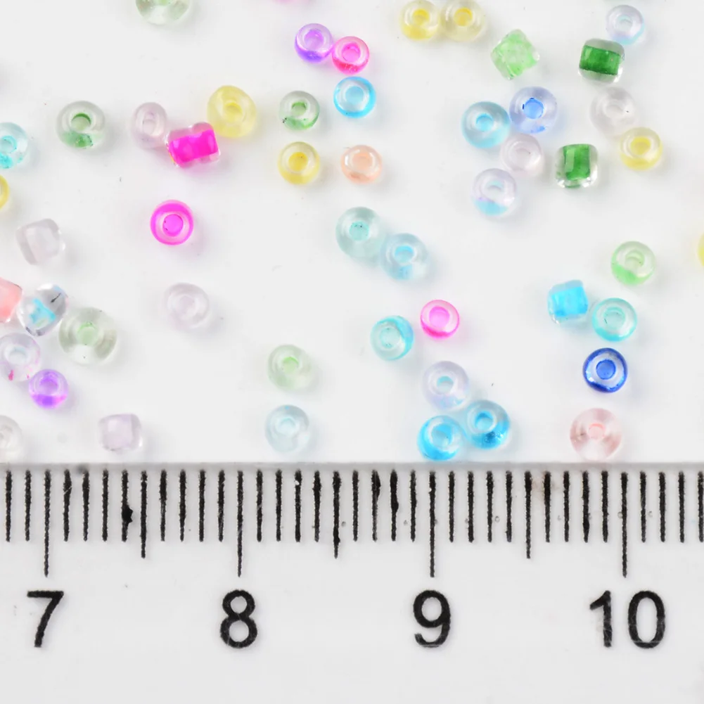 

Pandahall 12/0 Transparent Inside Colours Glass Round Seed Beads