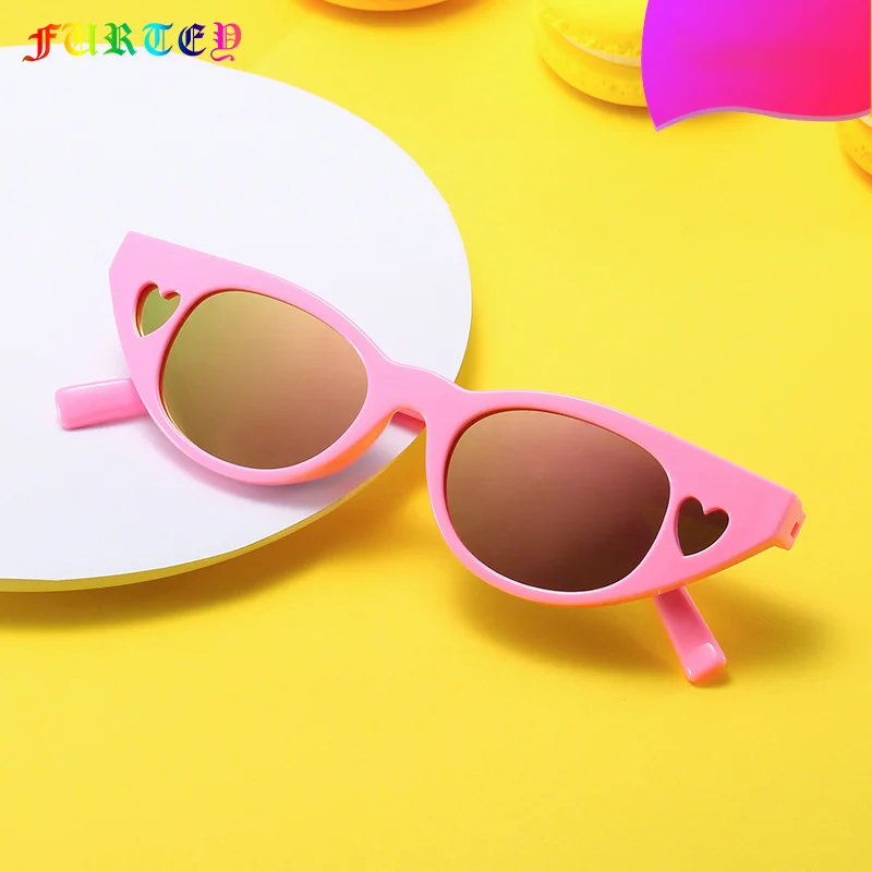 

Love triangle pink children's sunglasses men and women baby anti-ultraviolet color film, fashion personality kids sunglasses, Picture colors